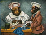 Monkeys cooking