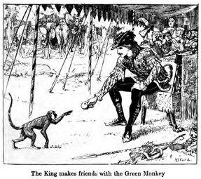 The King Makes Friends with the Green Monkey