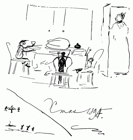 Hand-written note with drawings