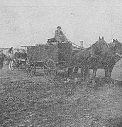 Starting from town with loads of posts for pasture
fence.