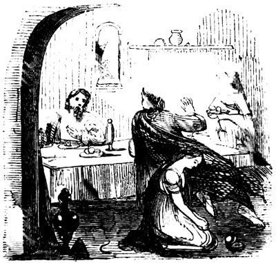 A woman washing the feet of another