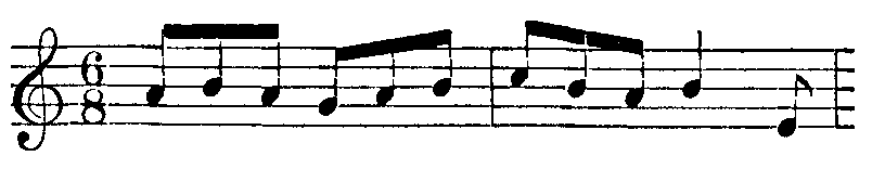 “Down in yon forest” (1st phrase)