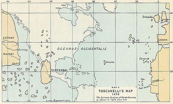 TOSCANELLI'S MAP 1474
