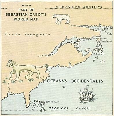 PART OF SEBASTIAN CABOT'S WORLD MAP