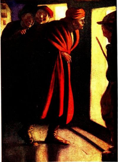 The son followed the fox's counsel, and without looking about him went to the shabby inn.