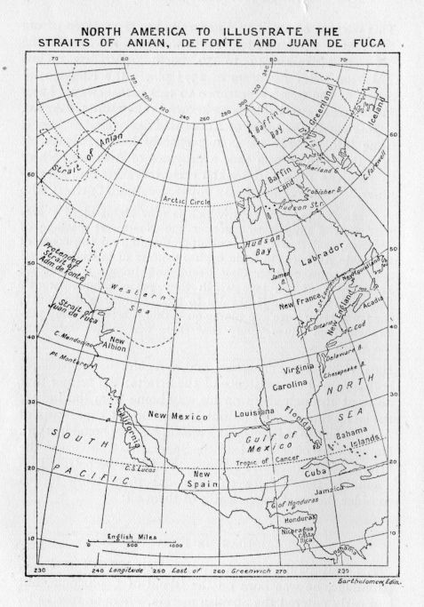 NORTH AMERICA TO ILLUSTRATE THE STRAITS OF ANIAN, DE FONTE AND JUAN DE FUCA