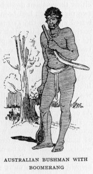 AUSTRALIAN BUSHMAN WITH BOOMERANG