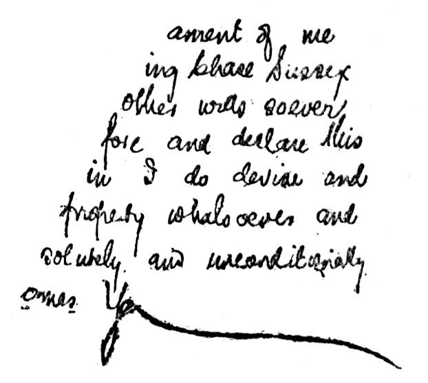 Fragment of Loring's will