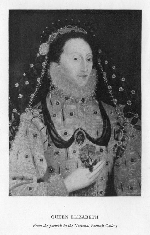 QUEEN ELIZABETH.  <I>From the portrait in the National Portrait Gallery</I>