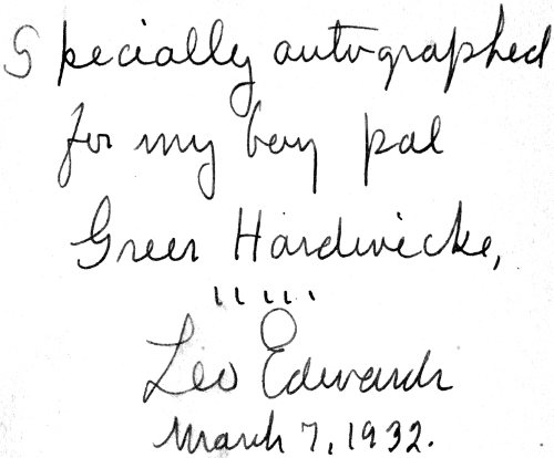 Author’s autograph
