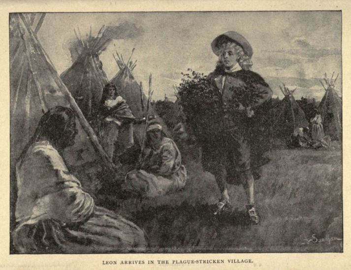 Leon arrives in the plague-stricken village