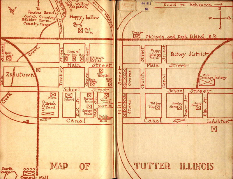 Map of Tutter Illinois