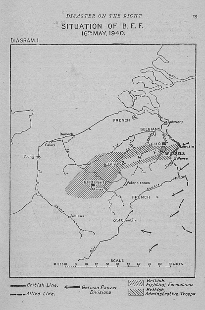 SITUATION OF B. E. F. 16th MAY, 1940. DIAGRAM 1
