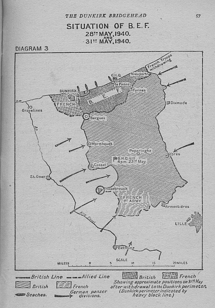 SITUATION OF B. E. F. 28th MAY, 1940. 31st May, 1940. DIAGRAM 3
