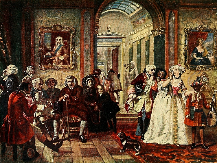 Dr. Johnson in Lord Chesterfield's Anteroom, waiting for
an Audience, 1748.