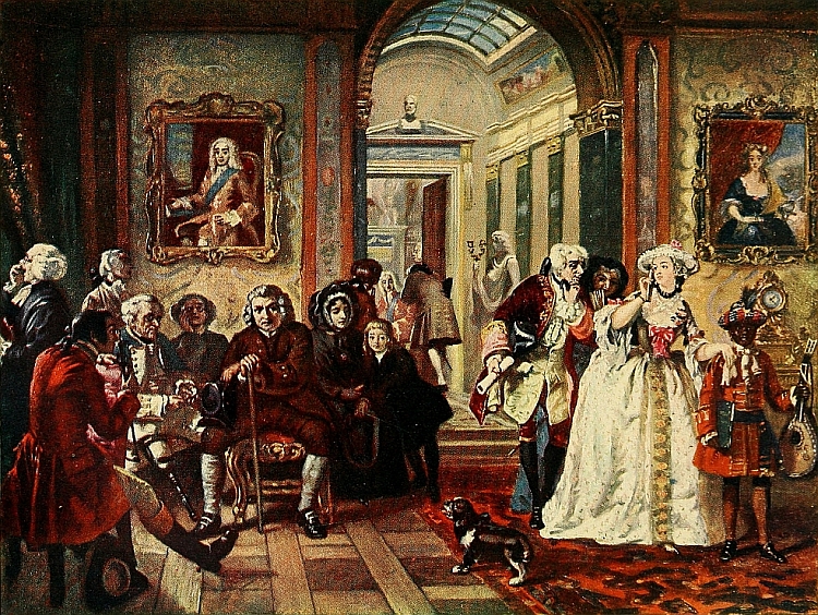 Dr. Johnson in Lord Chesterfield's Anteroom, waiting for
an Audience, 1748.