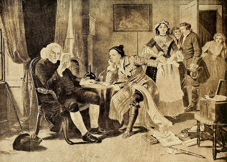 JOHNSON READING THE VICAR OF WAKEFIELD