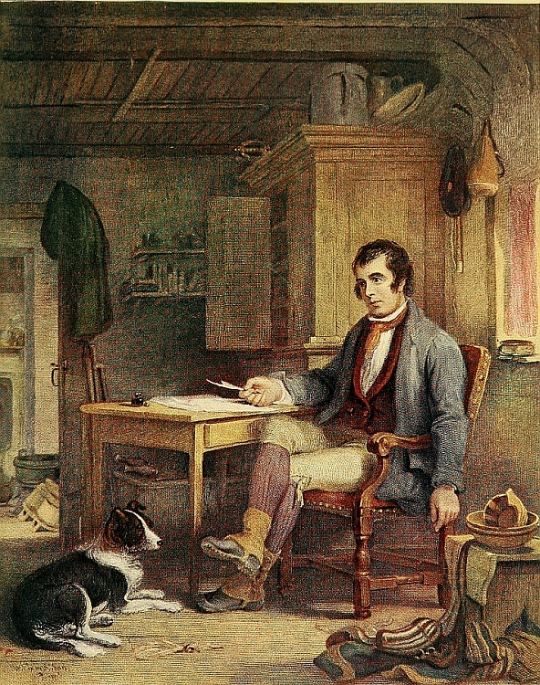 Burns composing “The Cottar's Saturday Night.”