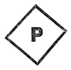 letter P in a diamond