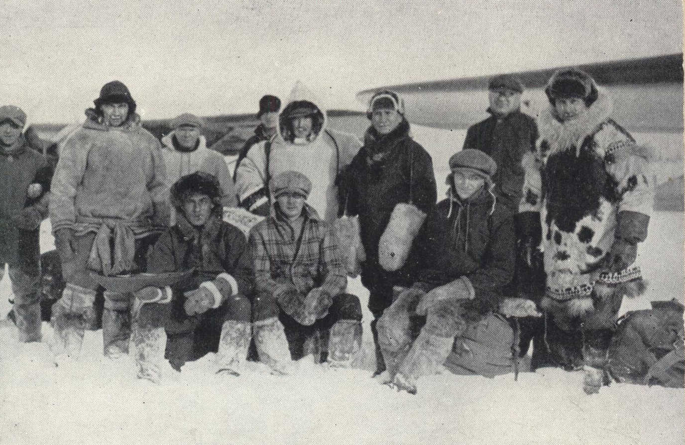 Group of men in winter clothing