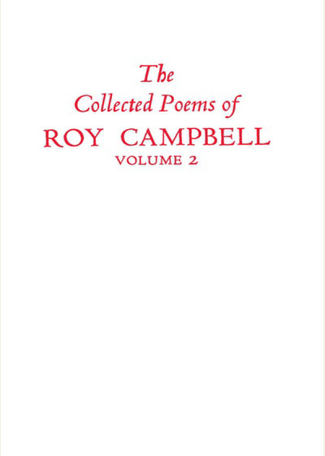 The Distributed Proofreaders Canada eBook of The Collected Poems of Roy Campbell, Volume 2 by Roy Campbell pic picture