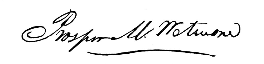 Signature of Prosper M. Wetmore