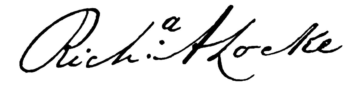 Signature of Richd A Locke