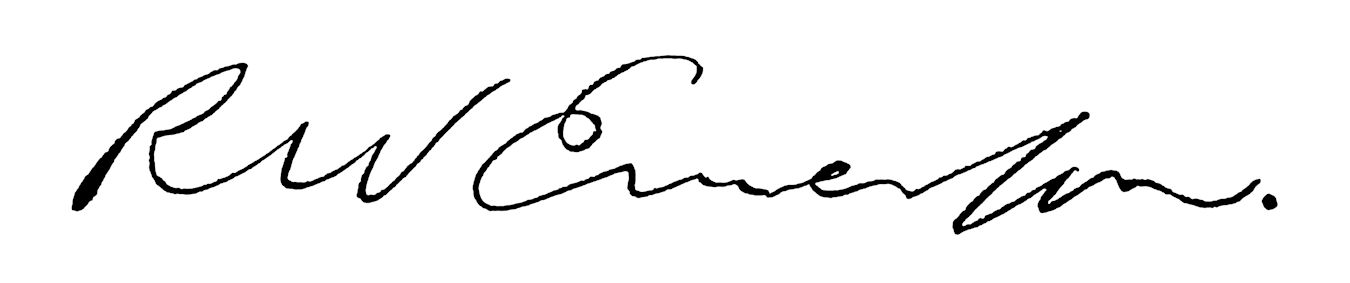 Signature of RW Emerson.