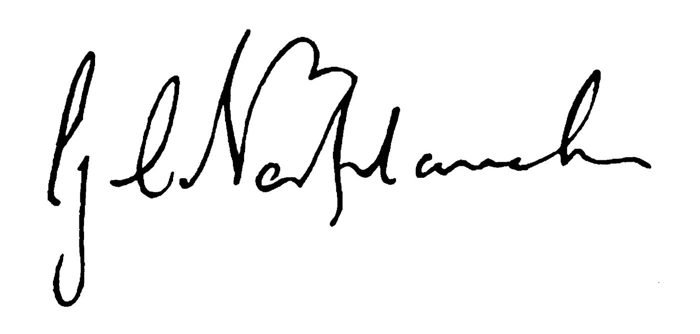 Signature of G C Verplanck