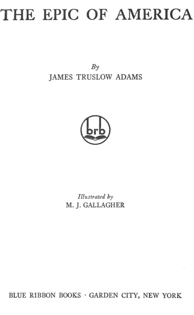 james truslow adams the epic of america