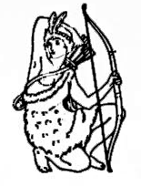 publisher logo girl with bow and arrow