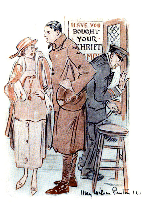 Fashionably dressed lady talking to man in raincoat at elevator