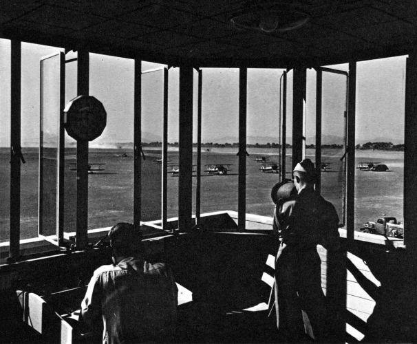 man in control tower