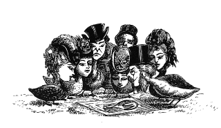 human heads on bird bodies