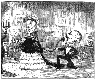 man speaking into a tube