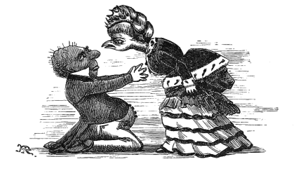 chicken berating a man