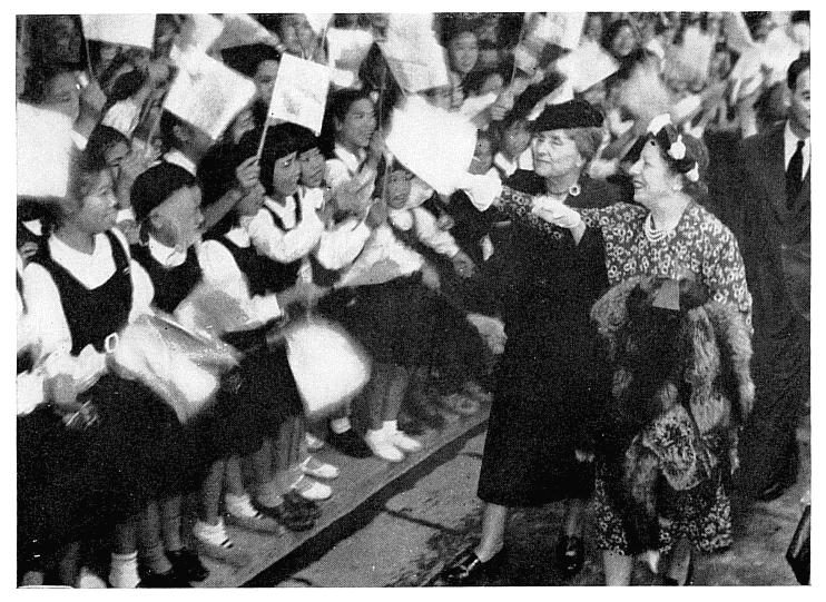 children waving flags