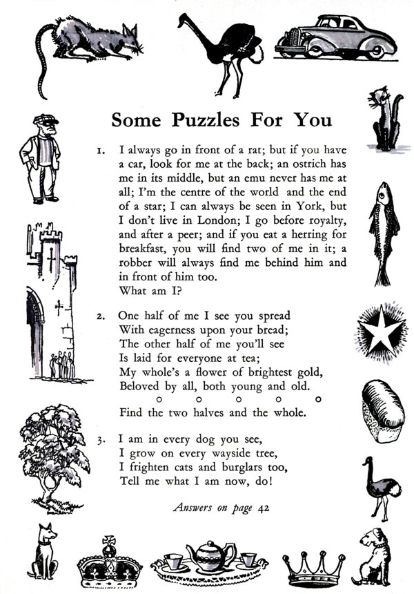 small illustrations around page