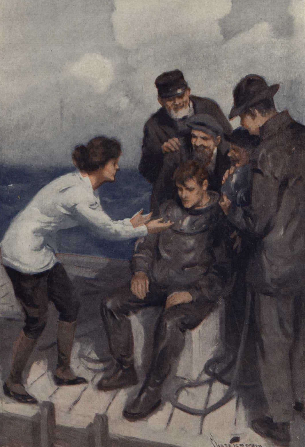 man in deepsea diving suit