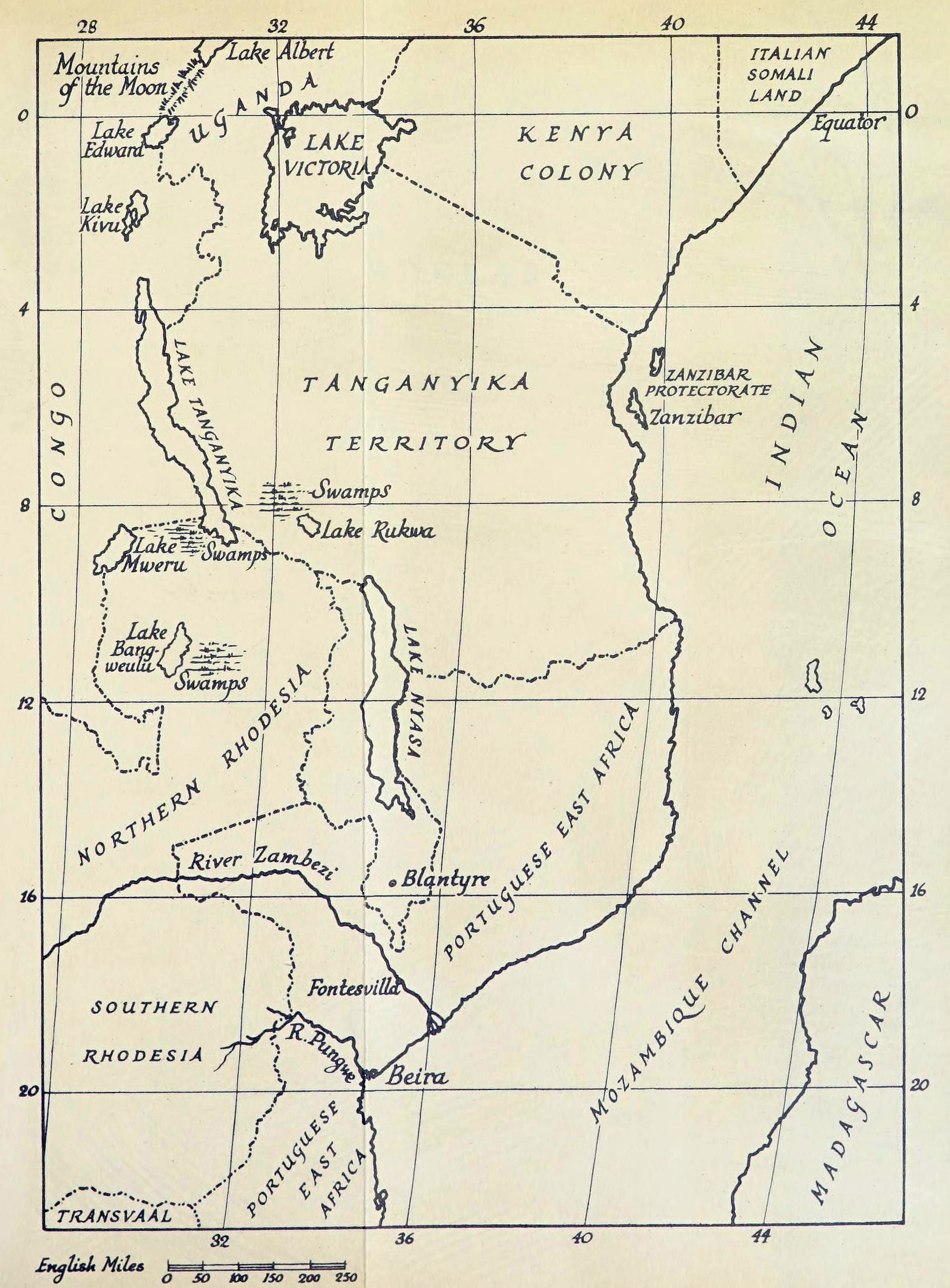 map of east African coast