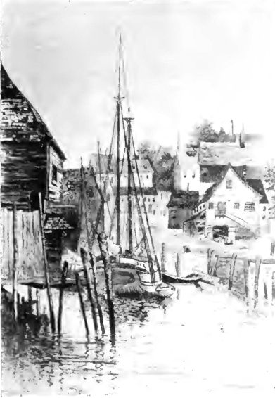 painting of old dock area