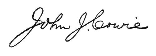 signature of John J. Cowie