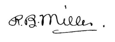 signature of R. B. Miller