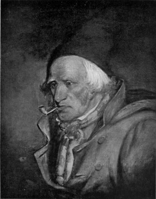 painting of an old man smoking a pipe