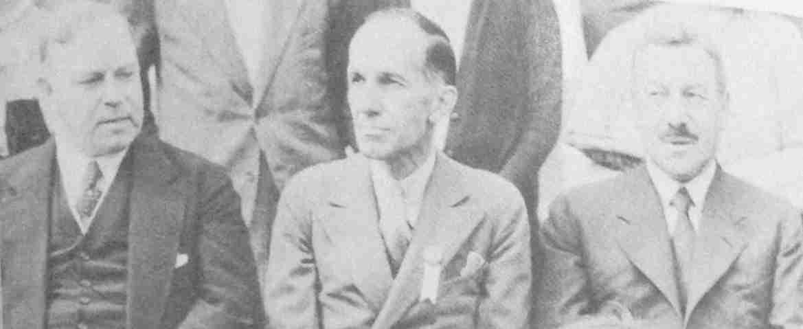 Mackenzie King, the author, and Sir Herbert Samuel at the Liberal Summer Conference, Port Hope, 1933