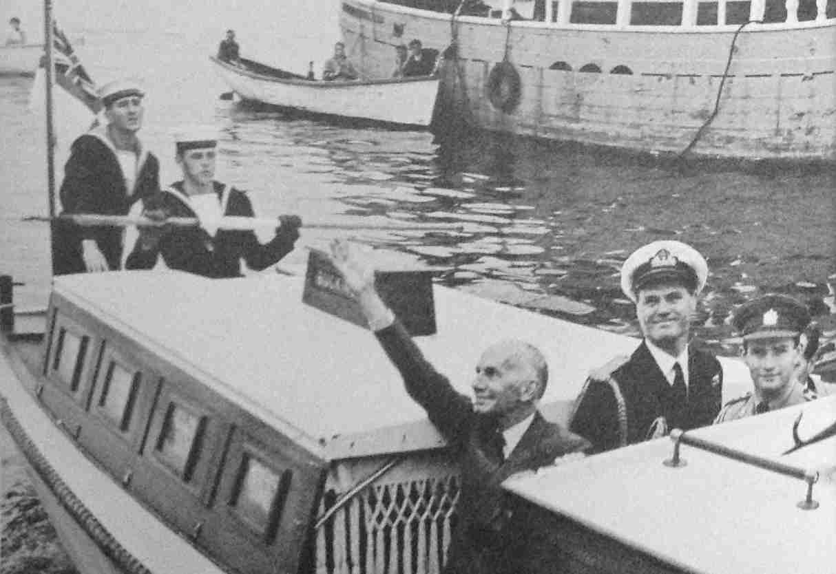 In the Saucy Sally from H.M.C.S. Buckingham