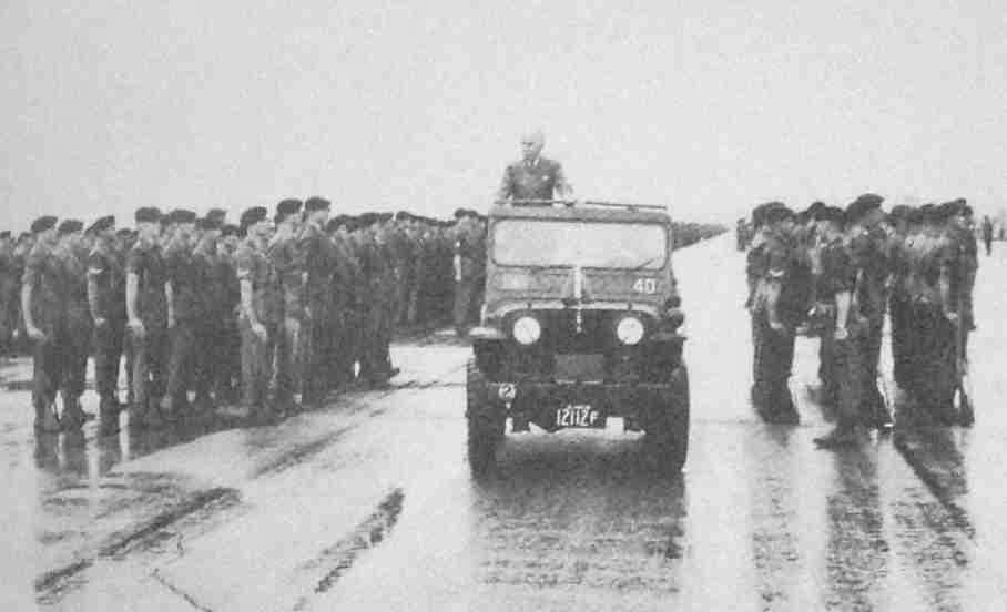 Review of 1st Canadian Infantry Division, Gagetown, New Brunswick, July 1, 1956