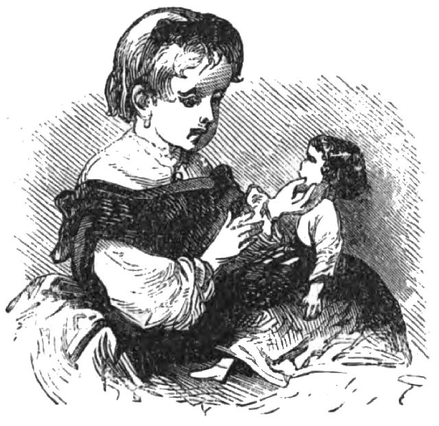 A child with a doll
