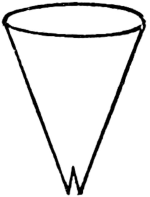 paper cone with cut tip