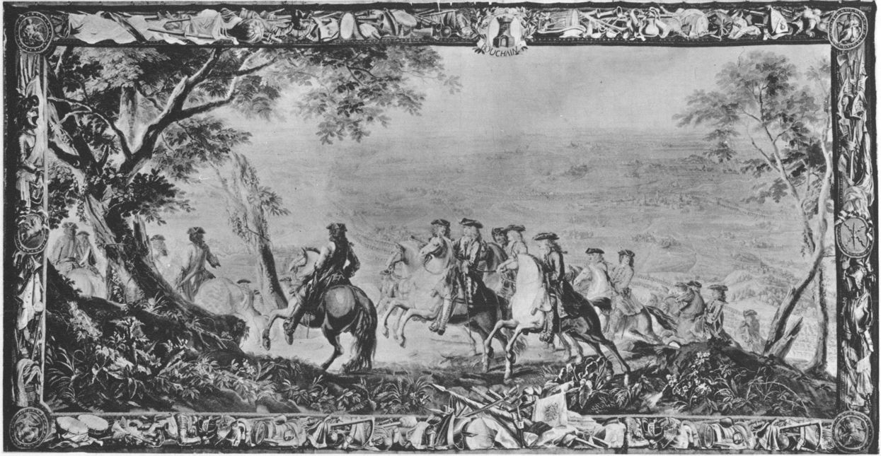 tapestry of several horsemen